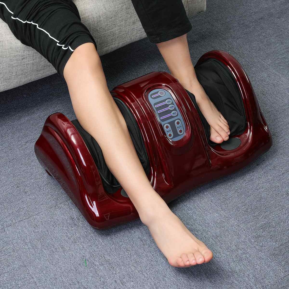 New220V Elektryczny podgrzewacz do masażu nóg stóp Shiatsu Maszyna wibracyjna z rolką do ugniatania Refleksologia Uśmierzanie bólu nóg łydki Relaks