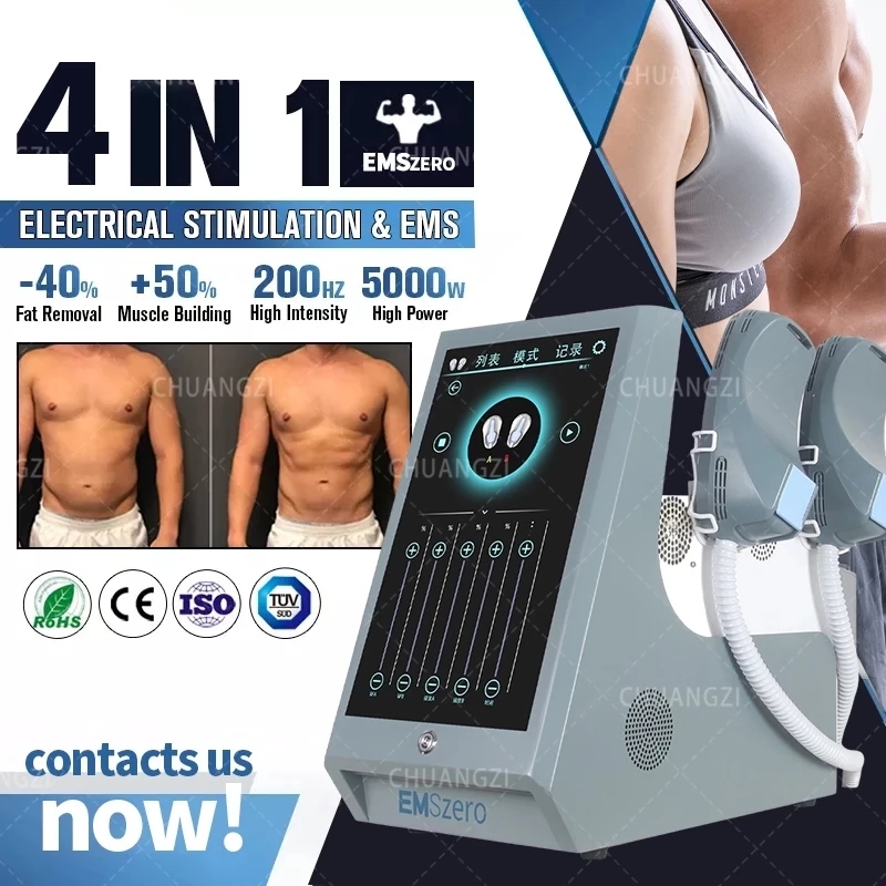 La nuovissima impugnatura RF EMSSLIM 4 e pad di stimolazione pelvica opzionali per la stimolazione muscolare/sollevamento dei glutei/rimozione del grasso emszero