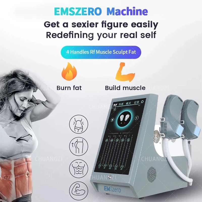 La nuovissima impugnatura RF EMSSLIM 4 e pad di stimolazione pelvica opzionali per la stimolazione muscolare/sollevamento dei glutei/rimozione del grasso emszero