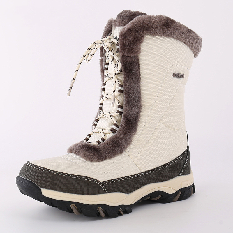 Outdoor Snow Boots Women's Waterproof Anti-skid Snowboard Shoes Warm Travel Equipment Training Trekking Skiing Sports Botas · v2
