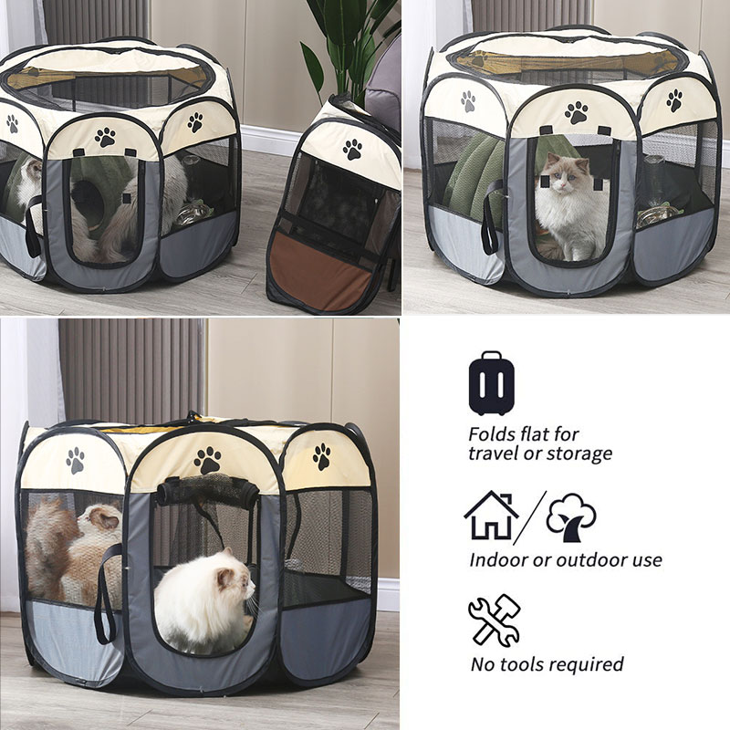 Portable Folding Pet Tent Dog House High Quality Durable Dog Fence For Cats Large Outdoor Dog Cage Pet Playpen Cat Собачья будка · v2