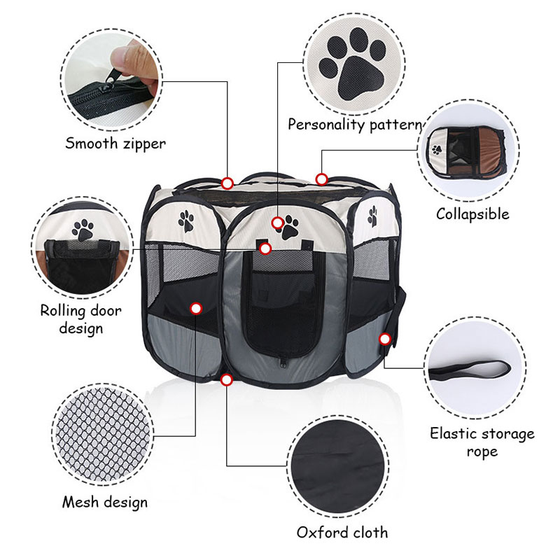 Portable Folding Pet Tent Dog House High Quality Durable Dog Fence For Cats Large Outdoor Dog Cage Pet Playpen Cat Собачья будка · v2