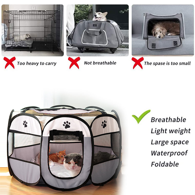 Portable Folding Pet Tent Dog House High Quality Durable Dog Fence For Cats Large Outdoor Dog Cage Pet Playpen Cat Собачья будка · v2