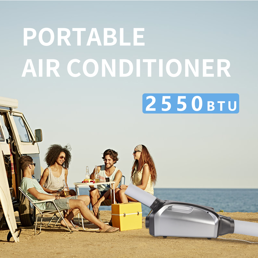 مكيفات الهواء المحمولة وحدة تبريد التيار المتردد المنزل 12V24V DC100-240V AC 3 سرعات المروحة، 60-86 درجة فهرنهايت لخيام، غرفة، الهواء الطلق، المقطورة