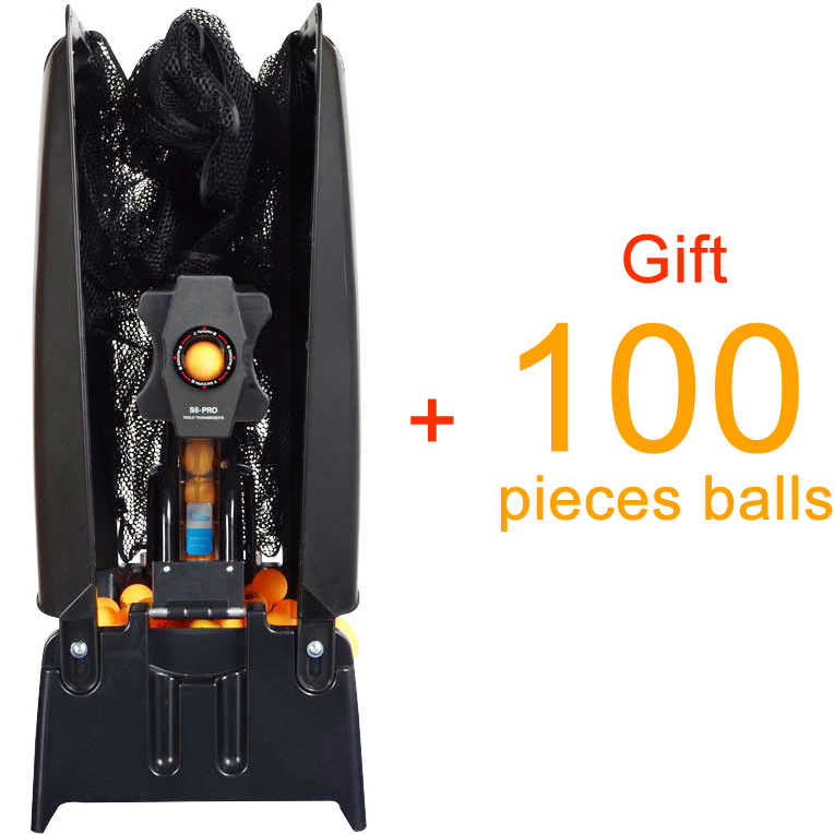 Robot da ping pong professionali Sender Pitching Serve Machine Trainer Rete da raccolta sportiva 100 palline da ping pong S6-PRO