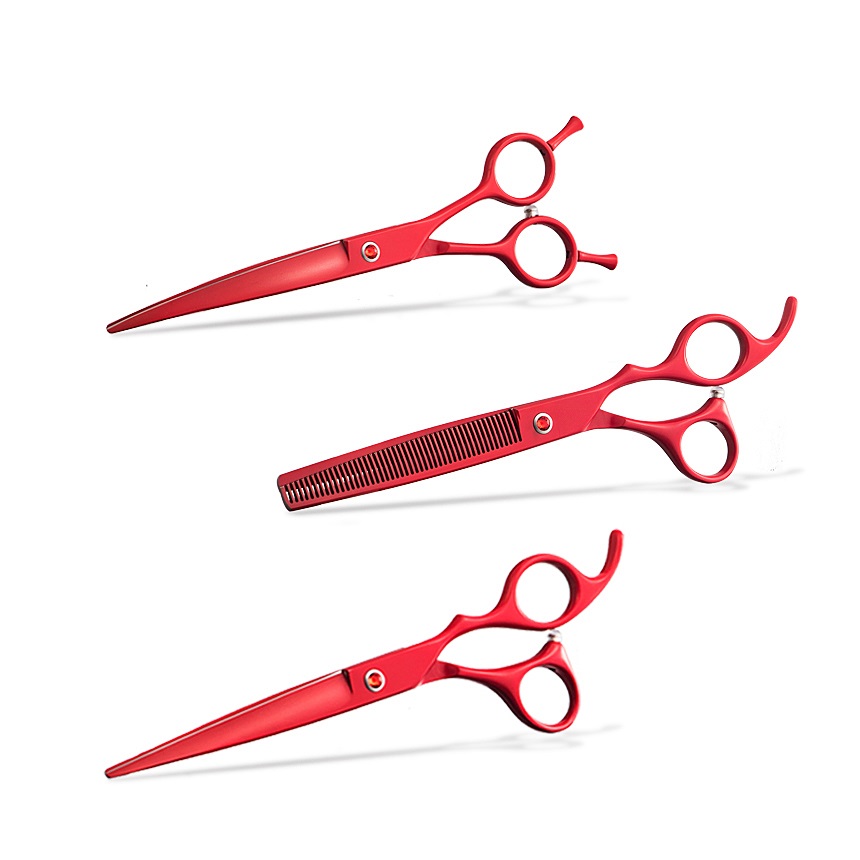 Professional Pet New Design Colorful 7 Inch Dog Grooming Hairdressing Scissors Set Psi Fryzjer ножницы парикмахерские Tesoura
