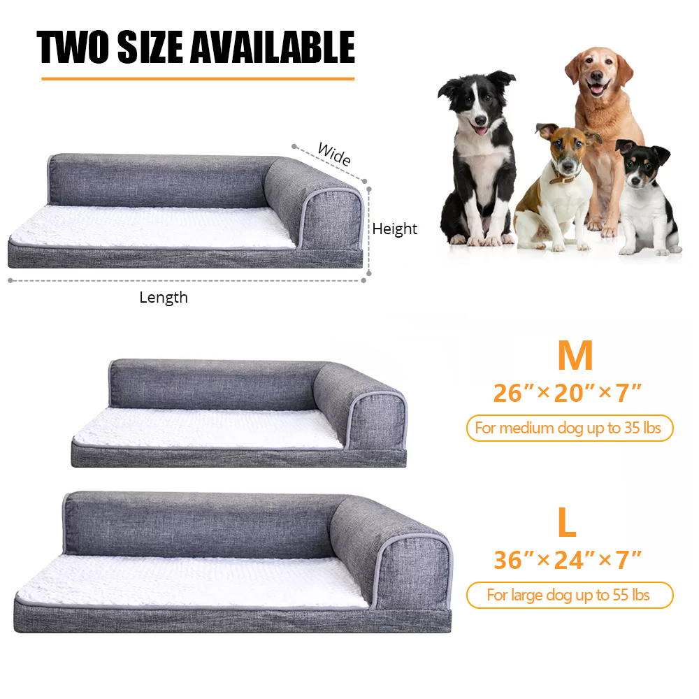 Rodanny L Shaped Waterproof Ultra Soft  Bed Dog Cat House Cotton Warm Couch  Pet Supplies