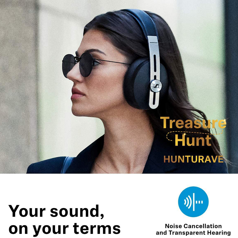 SENNHEISER Momentum 3 Wireless Bluetooth Noise Cancelling Headphone With Alexa Auto On/Off Smart Pause Functionality Control App · v2