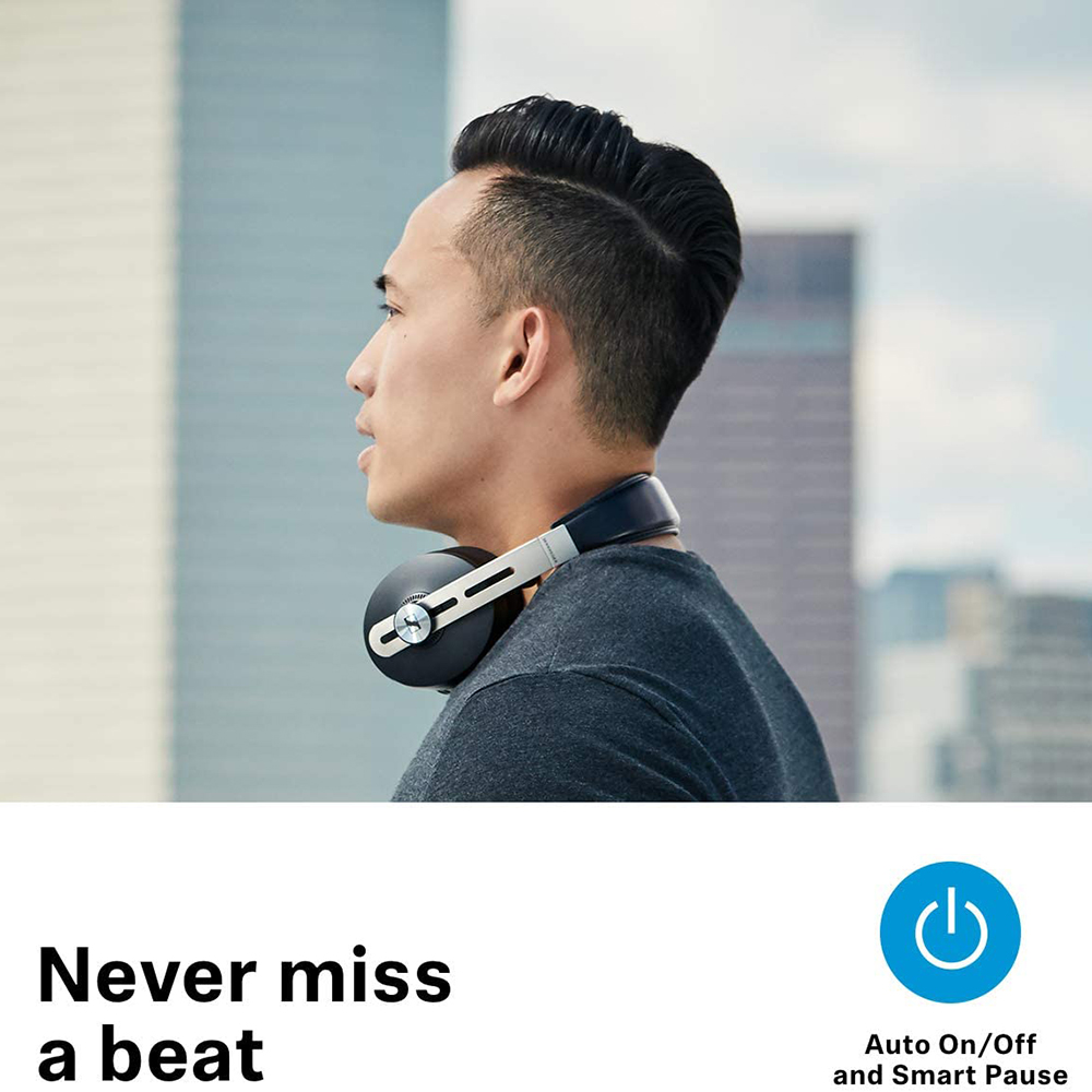 Cuffie Bluetooth wireless SENNHEISER Momentum 3 con cancellazione del rumore con app Alexa Auto On/Off Smart Pause per il controllo della funzionalità