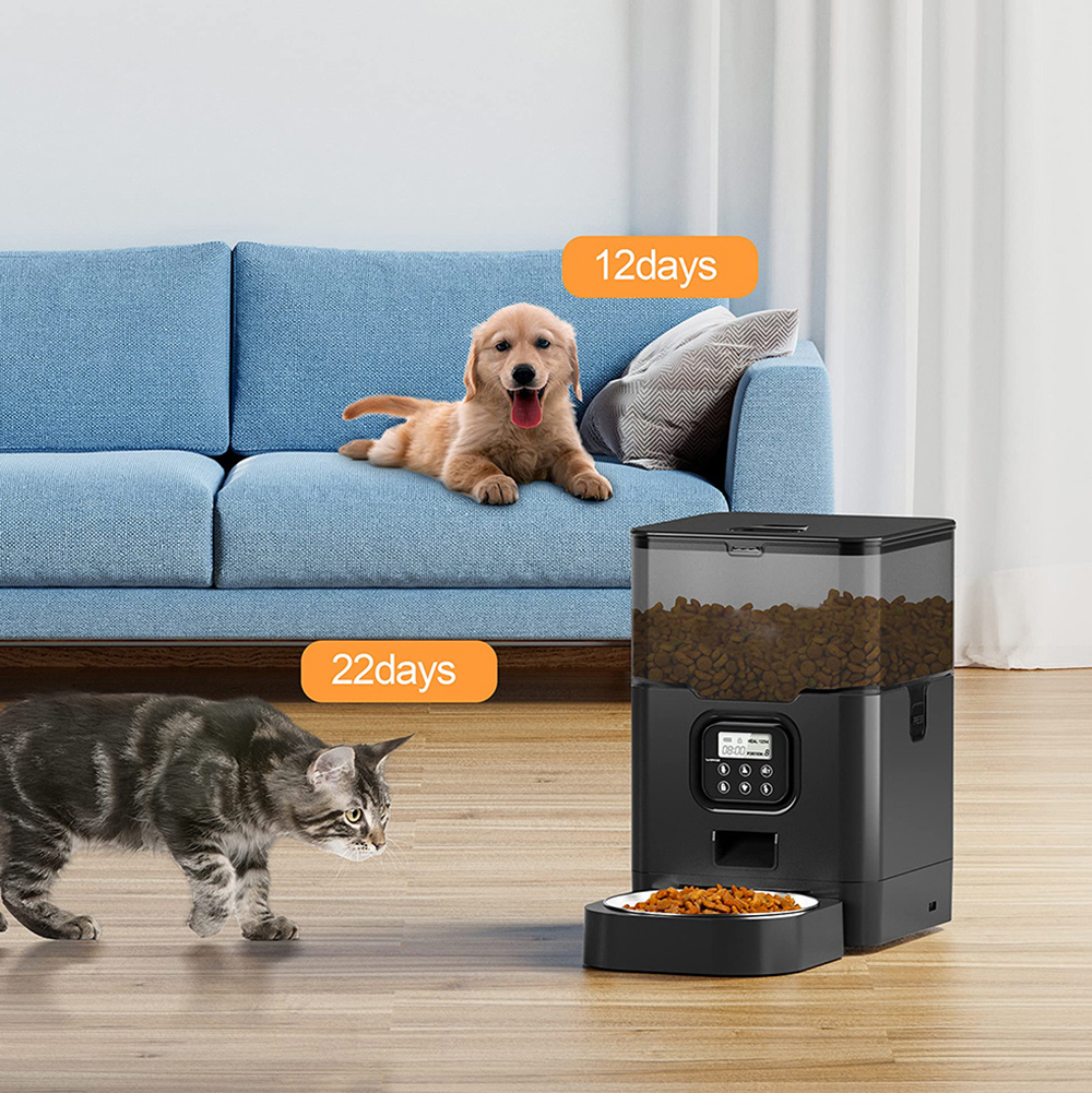 Smart Automatic Pet Feeder Cat Dog Food Dispenser Stainless Steel Bowl Large Capacity With WIFI APP Recording Timing Pet Feeding