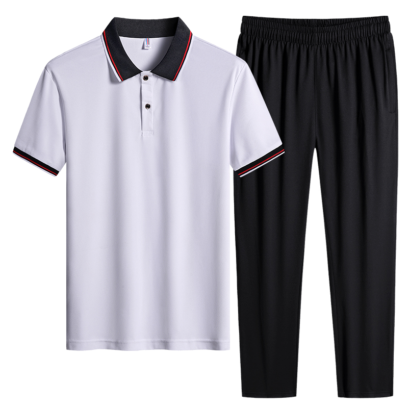 Zweiteiliges Sport-Laufset für Herren, Training, Kurzarm-T-Shirt, Top, Hose, Trainingsanzüge, Mode, Fitnessstudio, lässiges Set, neu