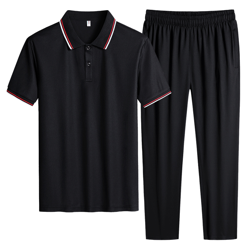 Summer Two Piece Sport Running Set Men Training Short Sleeve T Shirt Top Trousers Men's Tracksuits Fashion Gym Casual Set New · v2