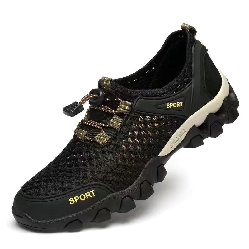 Wandelschoenen van mesh voor de zomer, voor heren, ademend, antislip, waadschoenen, hardloopschoenen voor buiten, vrijetijdsschoenen