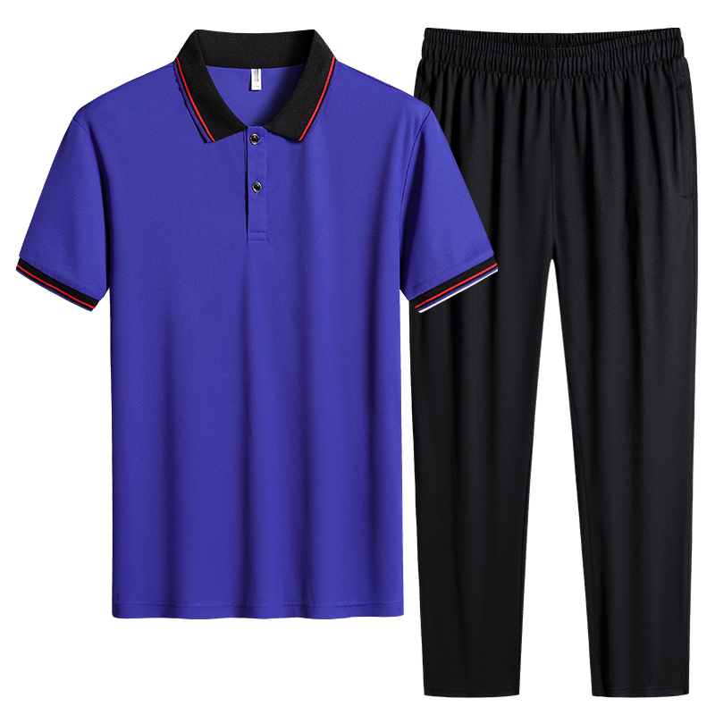 Summer Two Piece Sport Running Set Men Training Short Sleeve T Shirt Top Trousers Men's Tracksuits Fashion Gym Casual Set New · v2