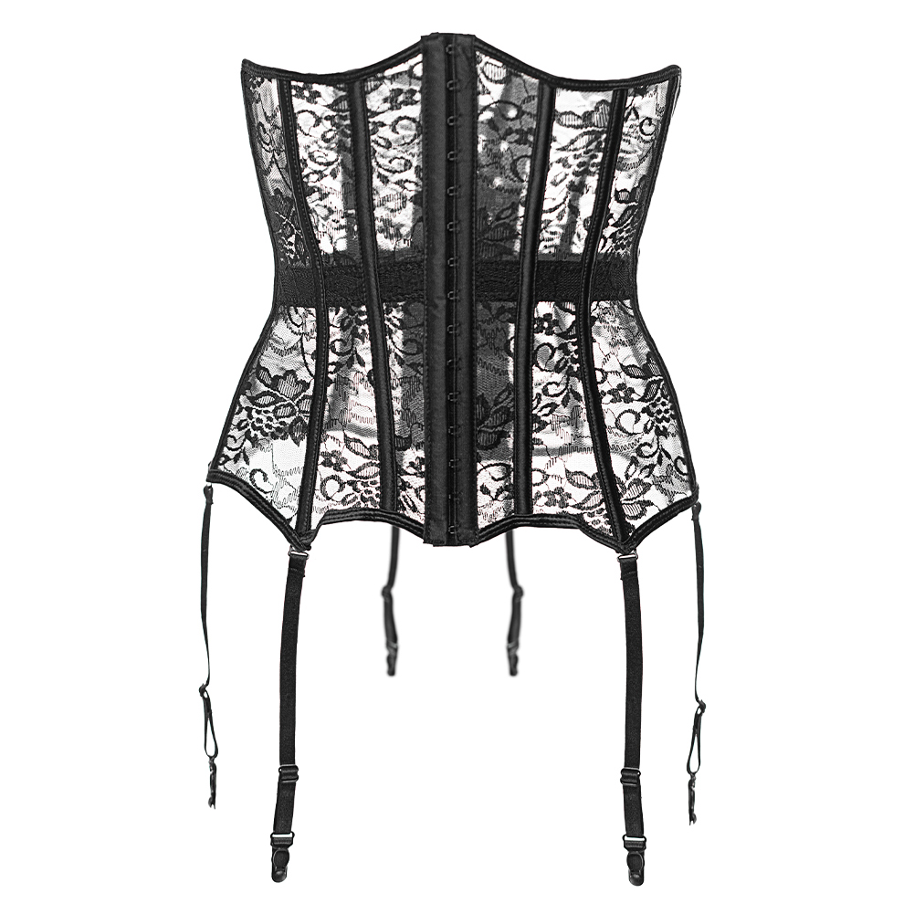 Varsbaby Sexy 2pcs Waist Corsets with Stockings Slim Shapewear Waist Bodysuit Women Lace Black Corset Sexy Plus Size