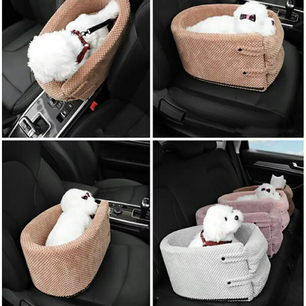 Washable Car Center Console Safety Seat Anti-dirty Mat For Small Pets Portable Cat Dog Bed Protector · v2