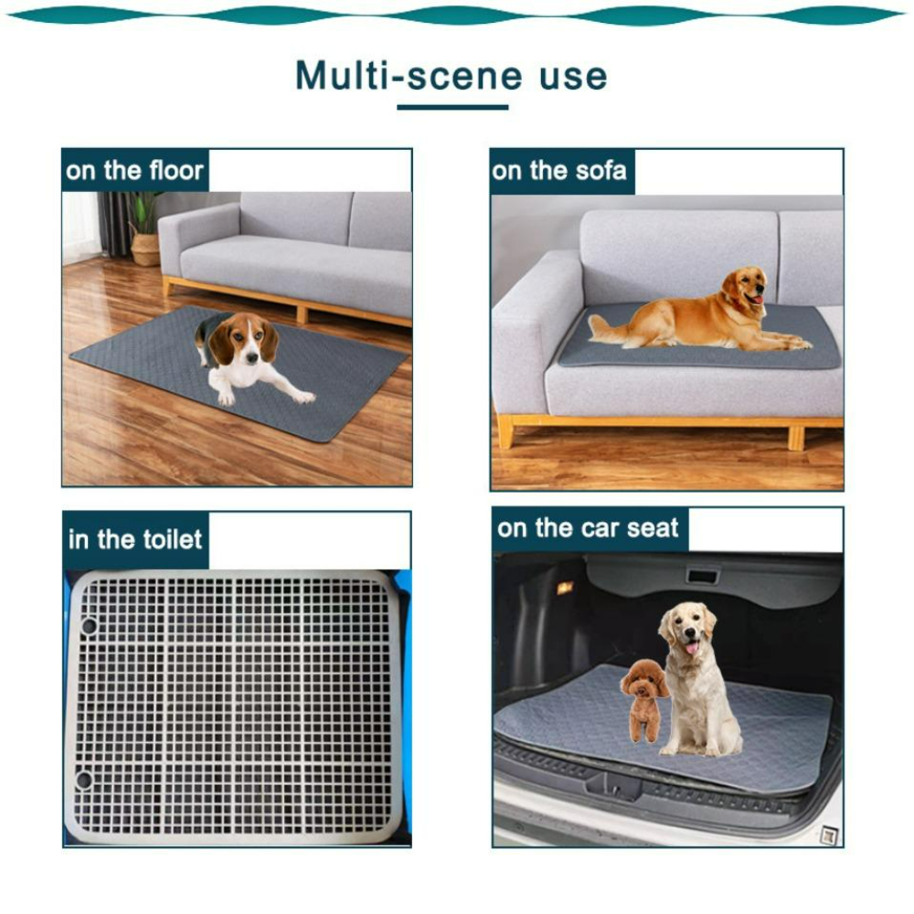 Washable Pet Dog Diaper Mat Waterproof Reusable Training Pad Urine Absorbent Environment Protect Diaper Mat Dogs Car Seat Cover