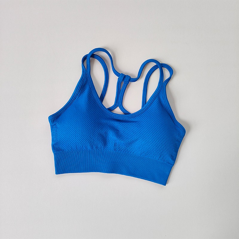 Atmungsaktiver Sport-BH für Damen, schweißhemmendes Fitnessoberteil, nahtloses Yoga-BH, Gym, Crop Top, Büstenhalter, Push-up-Sport-BH, Fitness-Oberteil