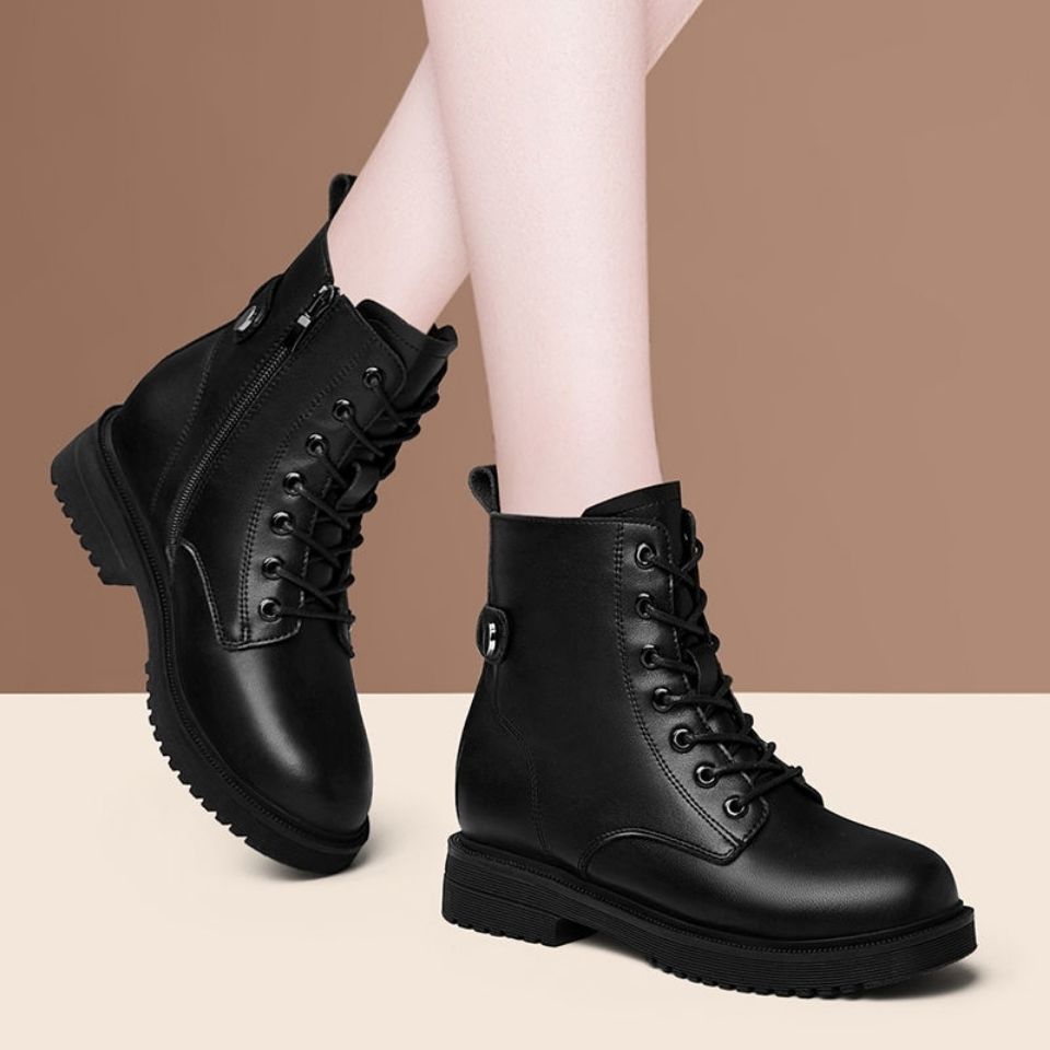 Stiefeletten für Damen Herbst Winter Damen Chelsea-Stiefel Kurze Stiefel Flache Schuhe Mode Plateaustiefel Gothic Botas De Mujer