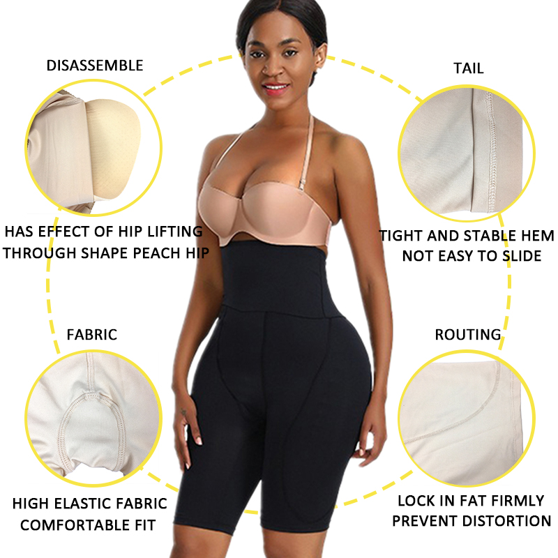 ผู้หญิงสะโพกผ้าผู้ฝึกซ้อมเอวสูงสัดส่วนร่างกาย Shaper ท้องปลอมก้น li ยก Booties เพิ่มความสนุกให้กับการตัด แต่งต้นขา