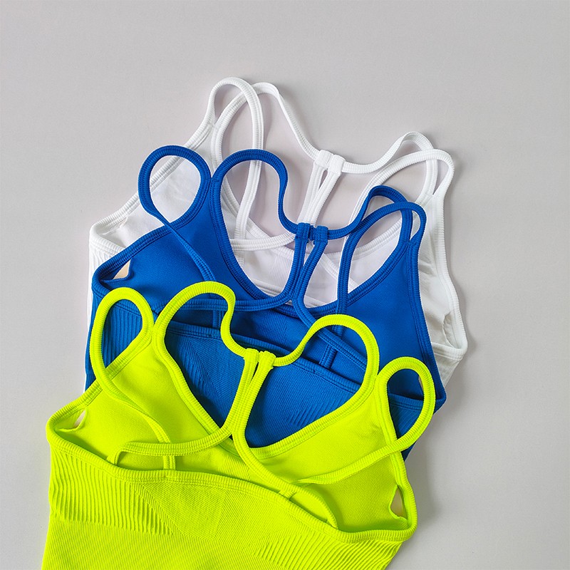 Atmungsaktiver Sport-BH für Damen, schweißhemmendes Fitnessoberteil, nahtloses Yoga-BH, Gym, Crop Top, Büstenhalter, Push-up-Sport-BH, Fitness-Oberteil