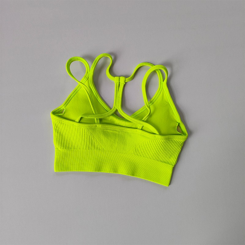 Atmungsaktiver Sport-BH für Damen, schweißhemmendes Fitnessoberteil, nahtloses Yoga-BH, Gym, Crop Top, Büstenhalter, Push-up-Sport-BH, Fitness-Oberteil