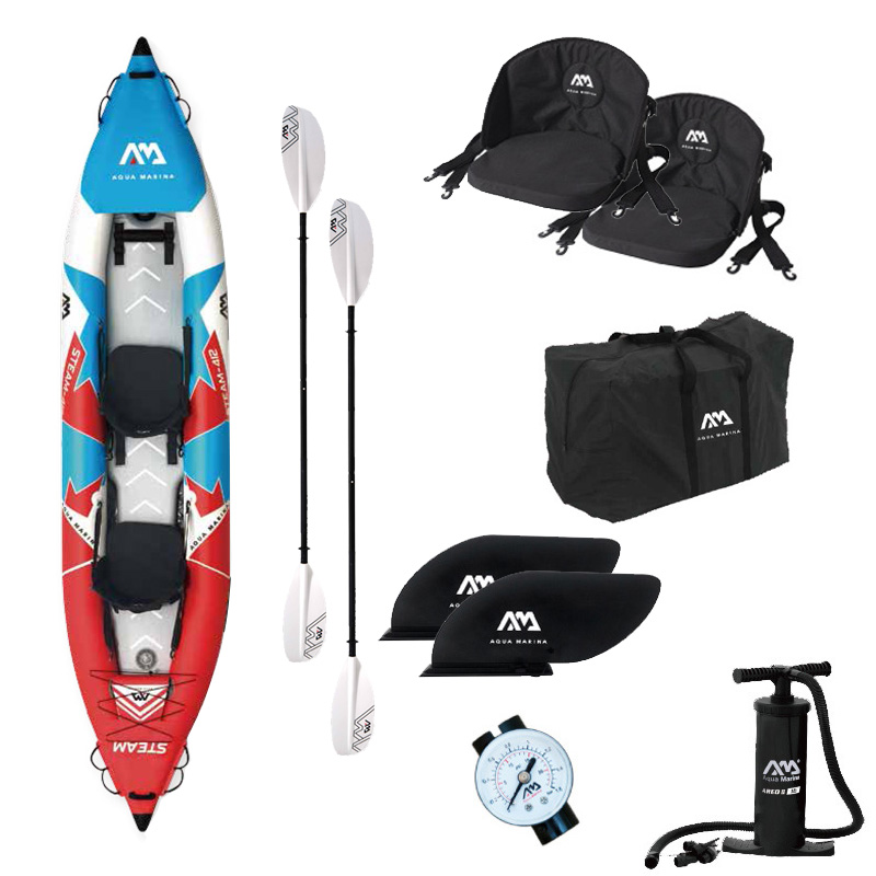 Aufblasbares Boot, Sportkajak, STEAM, Kanu, PVC, Beiboot, Floß, Pumpensitz, Boden, laminiert, professionell