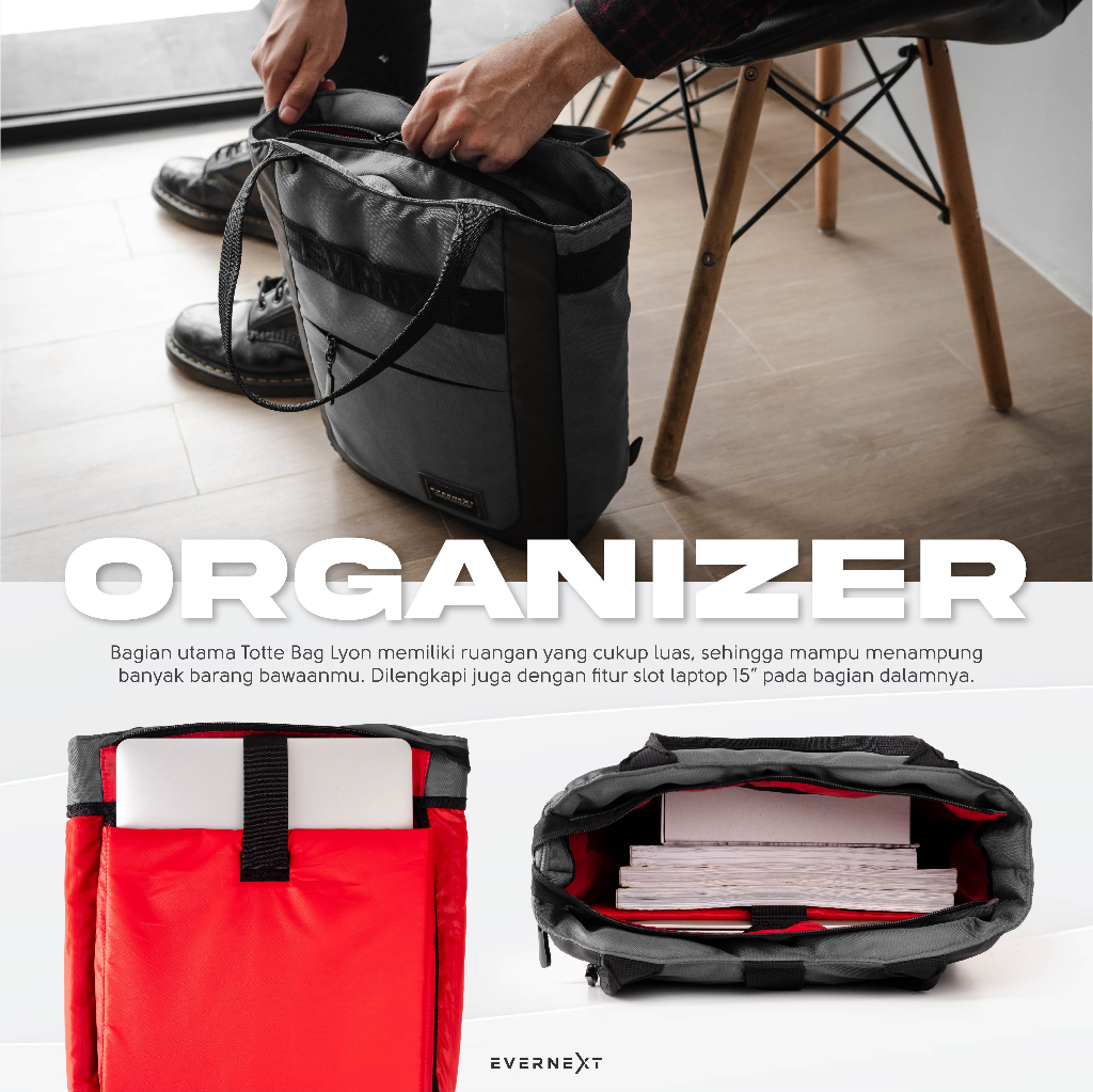Evernext - Totte Bag Men Women Tote Bag Laptop Backpack Tote Bag Lyon Multifunction Men Women Totte Bag College Work · v2
