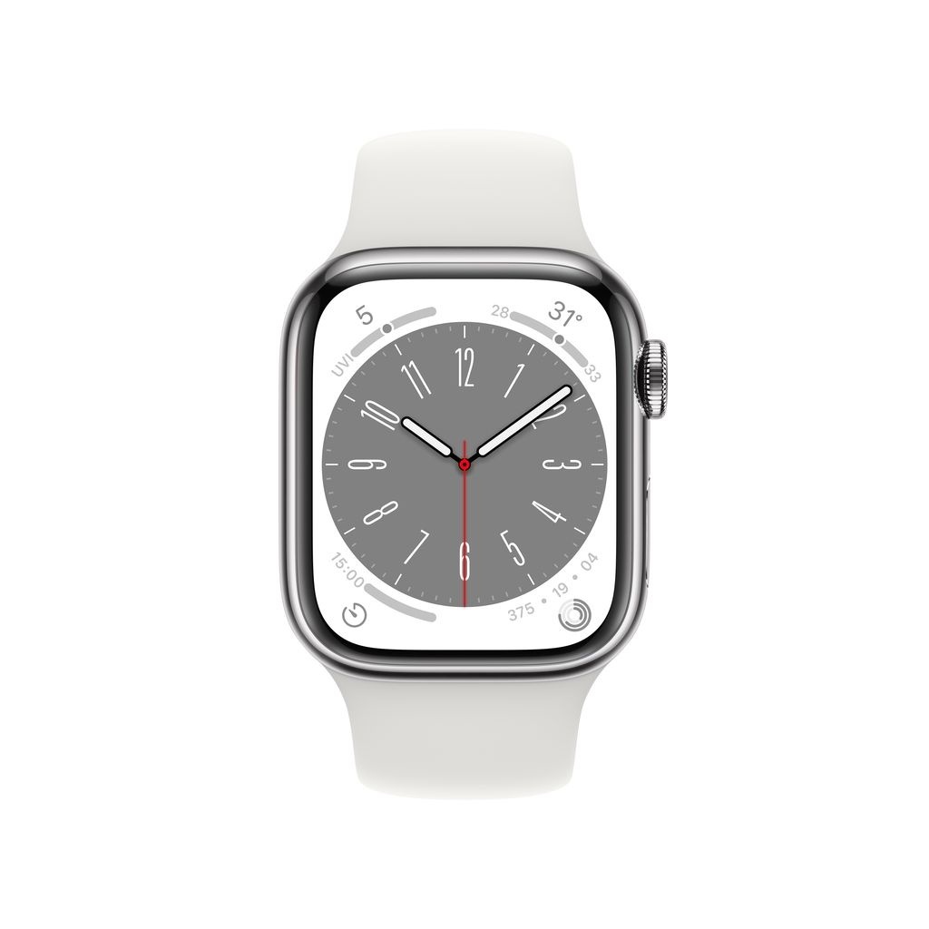 Apple Watch Series 8 (GPS + Cellular) mit Edelstahl
