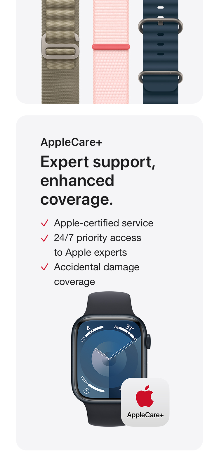 Apple Watch SE (GPS) mit Aluminiumgehäuse, Sportarmband