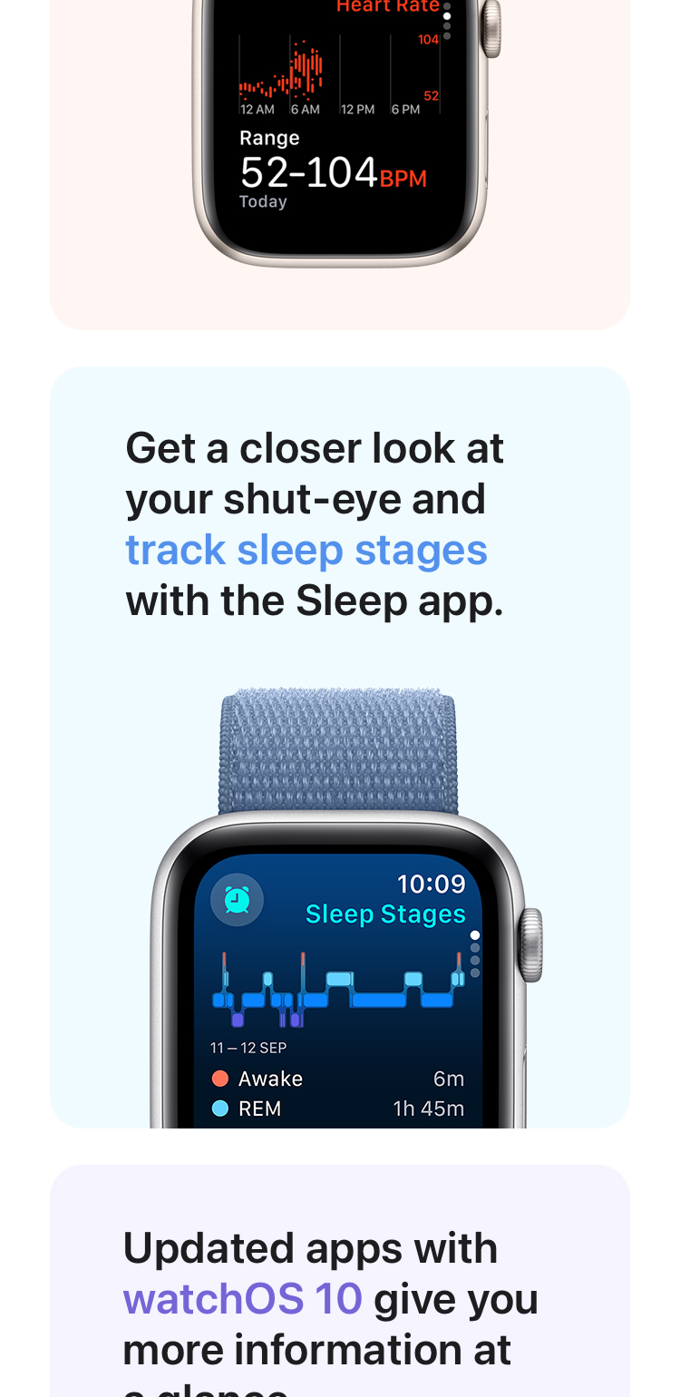 Apple Watch SE (GPS) mit Aluminiumgehäuse, Sportarmband