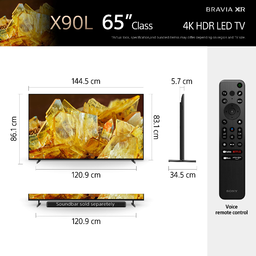 Sony Singapore 65"X90L | 4K Full Array LED TV | BRAVIA XR | 65X90L | Google TV | 3 Years Warranty · v5
