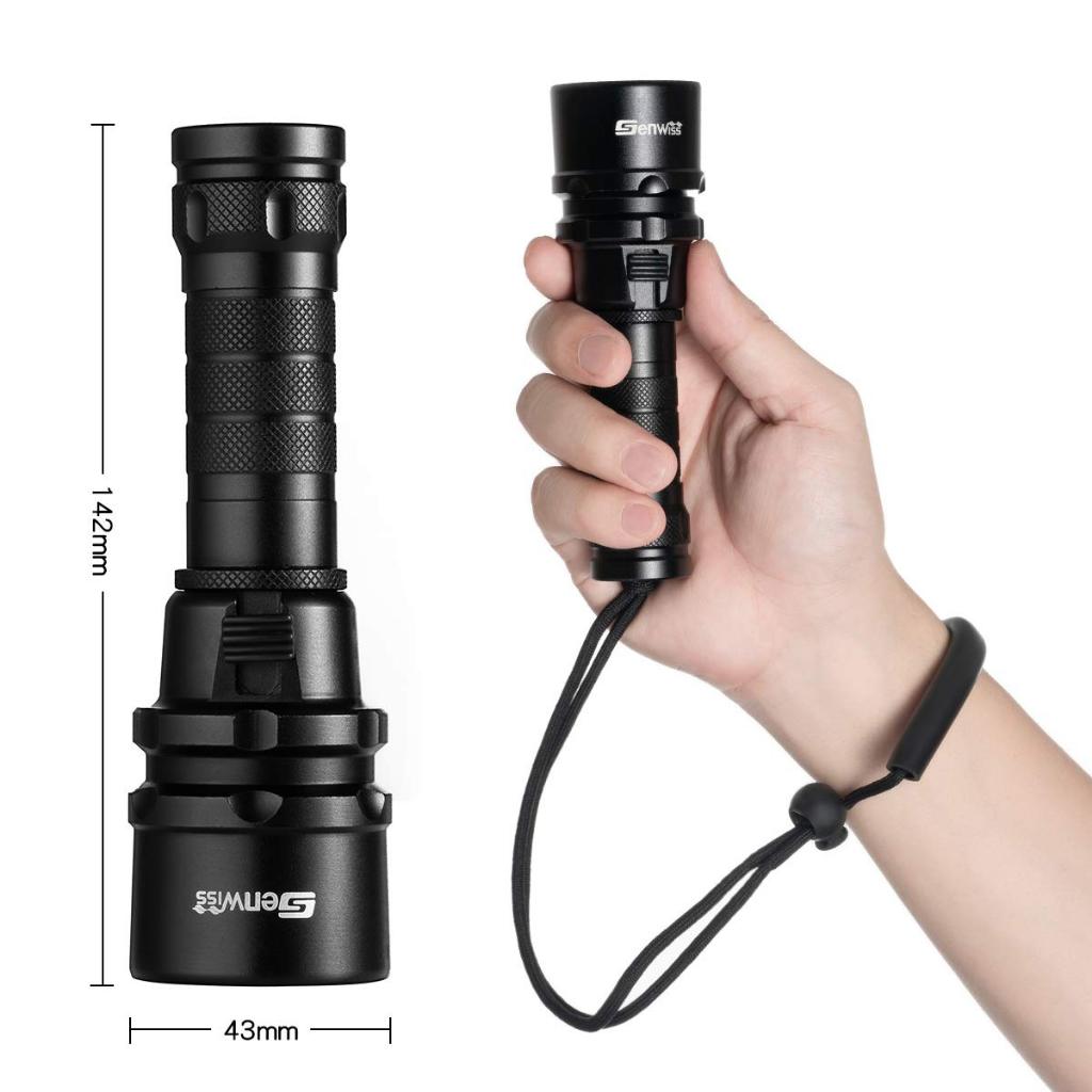 Diving Flashlight Dive Torch 2000 Lumen Waterproof Underwater XM-L2 LED Submarine Lights for Under Water Deep Sea