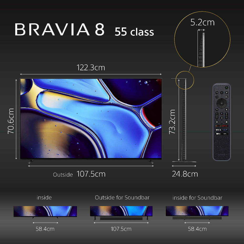 Sony BRAVIA 8 | 55 inch | 55XR80 | 4K OLED TV | 3 Years Warranty · v2