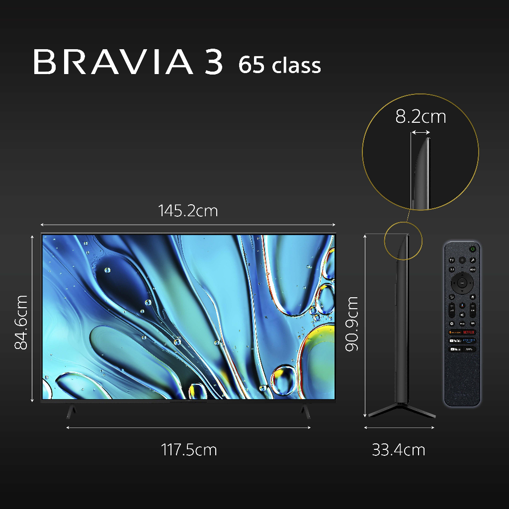 Sony BRAVIA 3 | 65 inch | 65S30 | 4K Ultra HD TV | 3 Years Warranty · v2